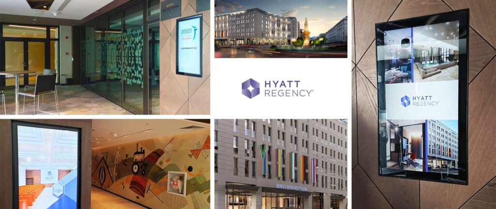 hyatt digital signage 1 Eurodesign Infosign: Система за съвременен облик на всеки хотел